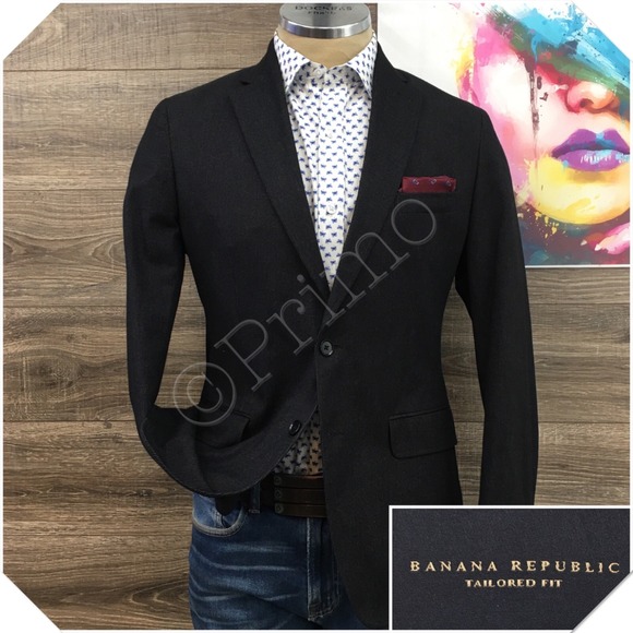 BANANA REPUBLIC‎ Mens Blazer Sport Coat Casual Jacket Size 38R Cotton Suit